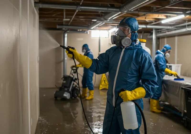 Basement Sanitization and Antimicrobial Treatment process in Alfred, ME